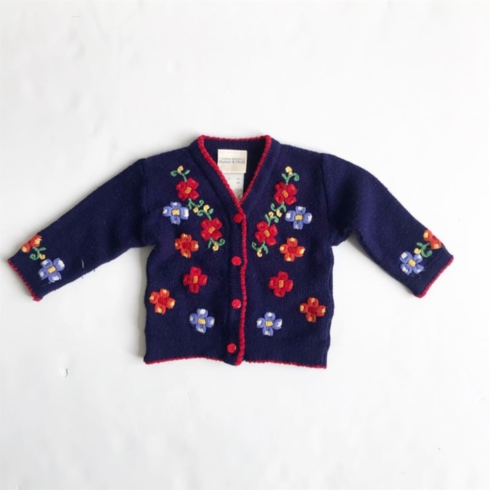 Vintage Laura Ashley Mother & Child cardigan 6m